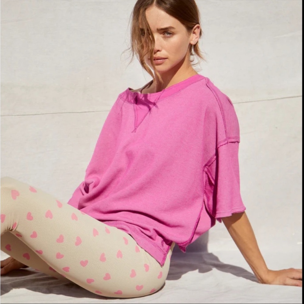 Free People Oversized Rugby Tee